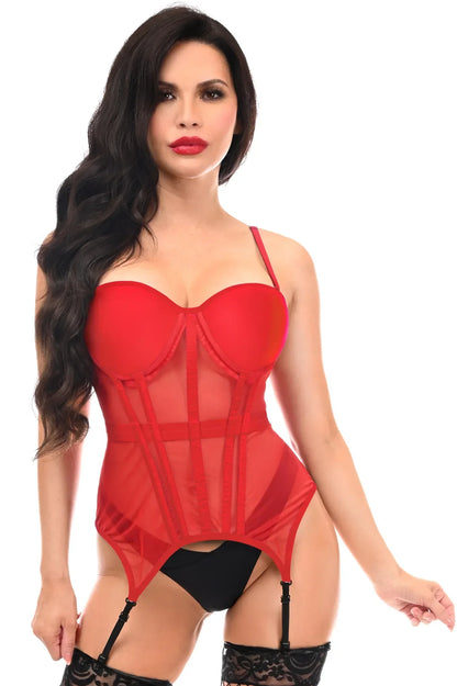 Queen Lavish Mesh Underwire Convertible Bustier