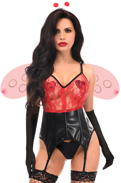 Lavish 4 PC Sexy Ladybug Lingerie Costume