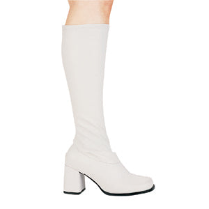 Gogo Knee High PU 3" Chunky Heel Boots