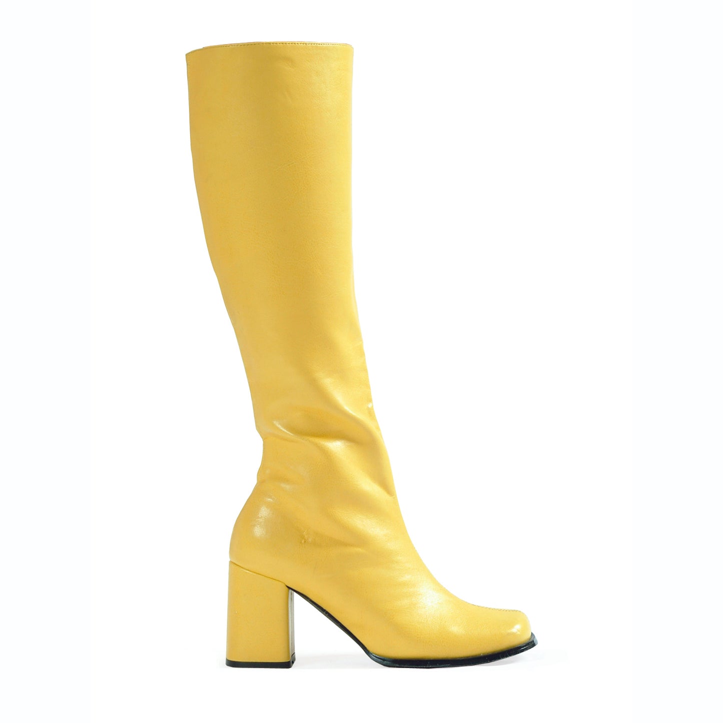 Gogo Knee High Patent 3" Chunky Heel Boots