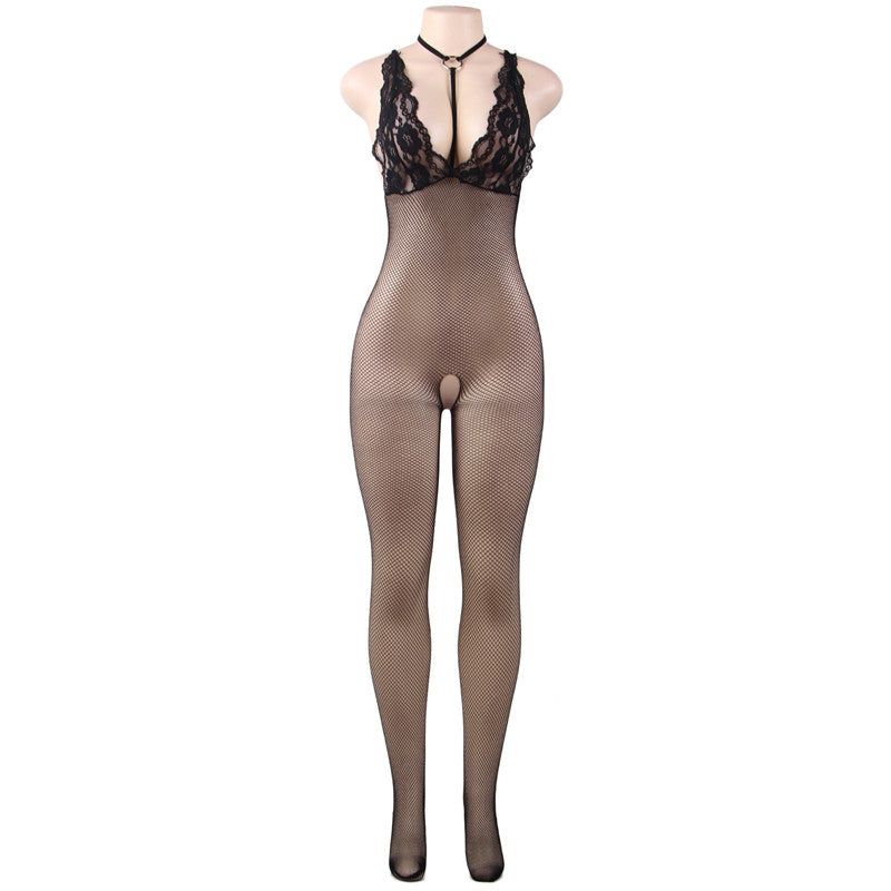 Queen Fishnet & Lace Body Stocking