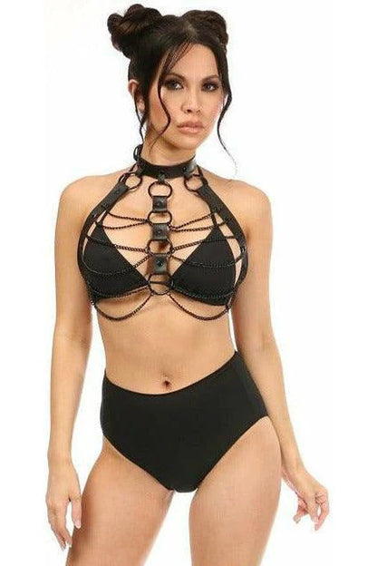 Candy Vegan Leather Chain Harness