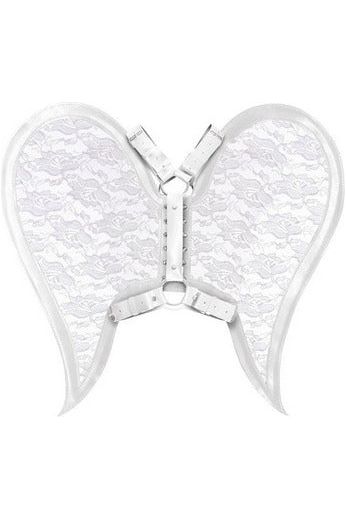 Faux Leather & Lace Angel Wing Body Harness