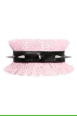 Kitten Spiked Fishnet Collar