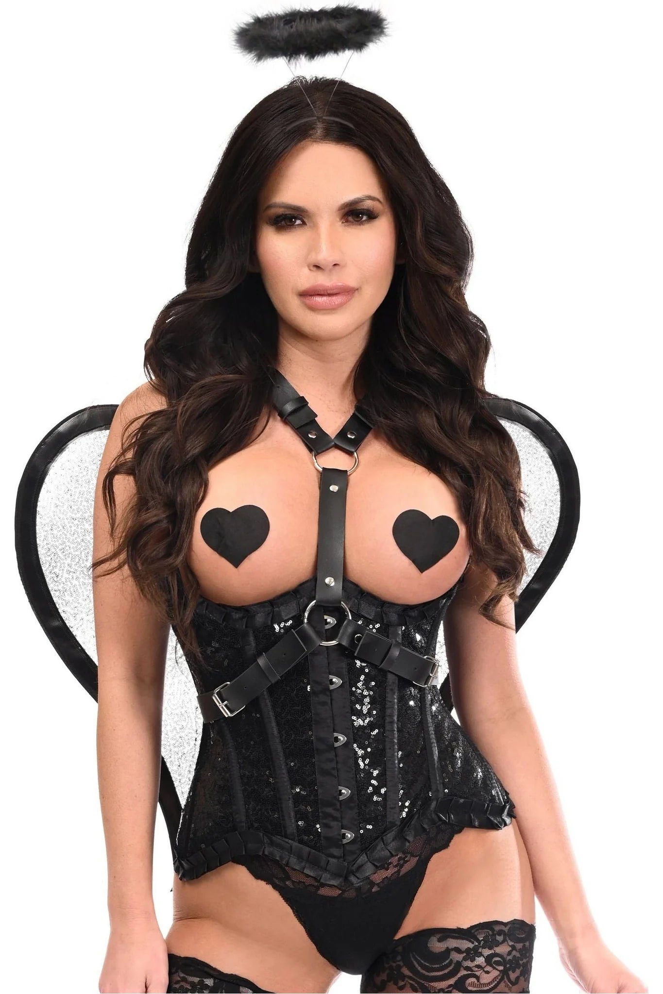 Sequin Angel Wings Body Harness