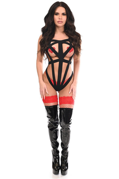 Strappy Elastic Harness Bodysuit