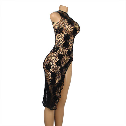 Floral Fishnet Body Stocking Dress