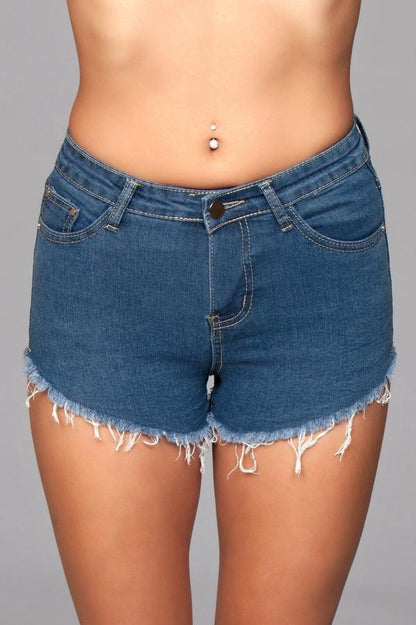 Zip Me Up Denim Shorts