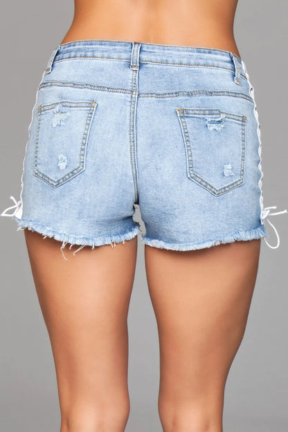 Double Up Denim Shorts