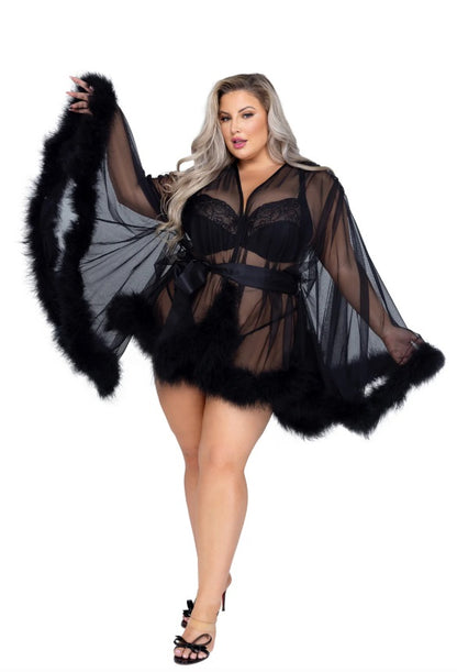 Hollywood Luxury Mini Glamour Dressing Robe