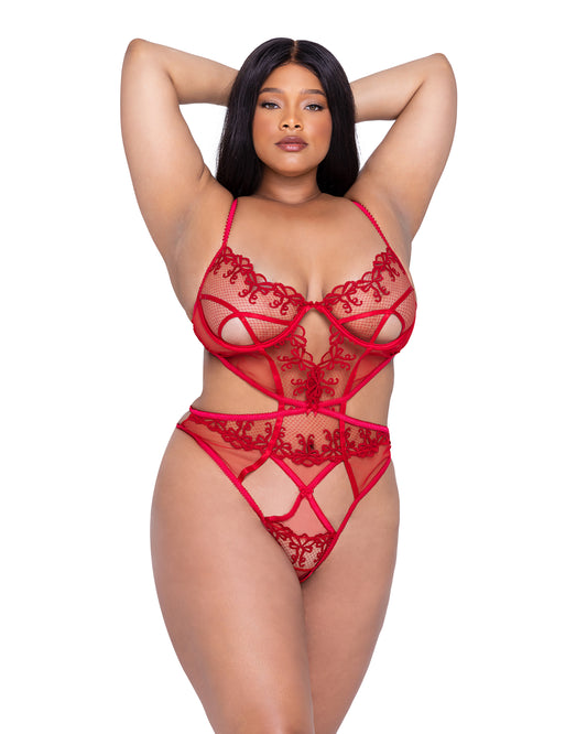 Queen Rouge Bow Cut-Out Teddy