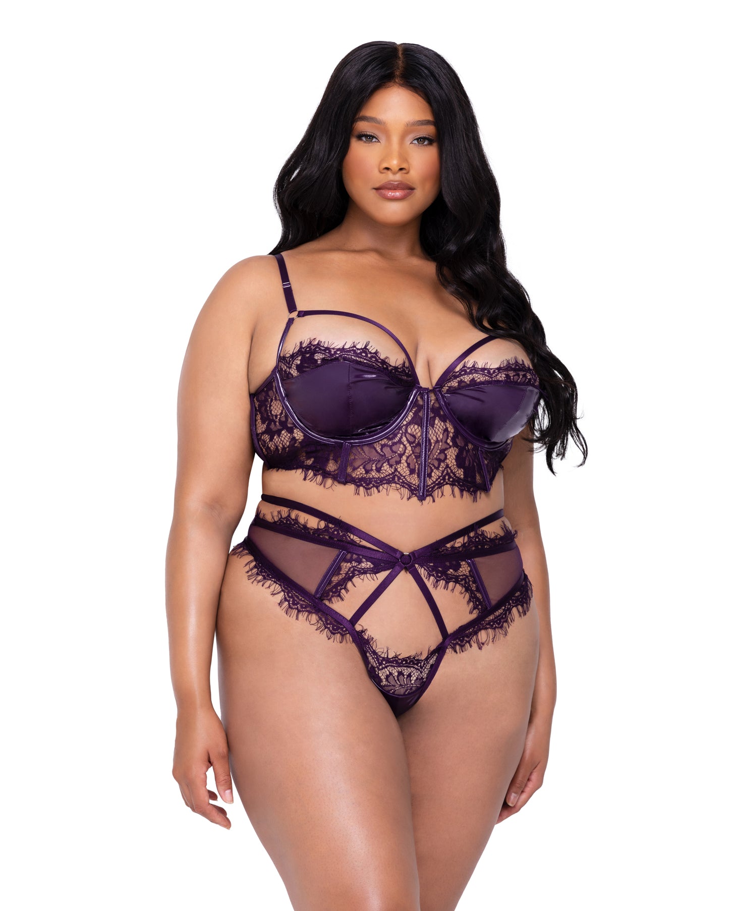 Queen Sugar Plum High Waist Bra Set