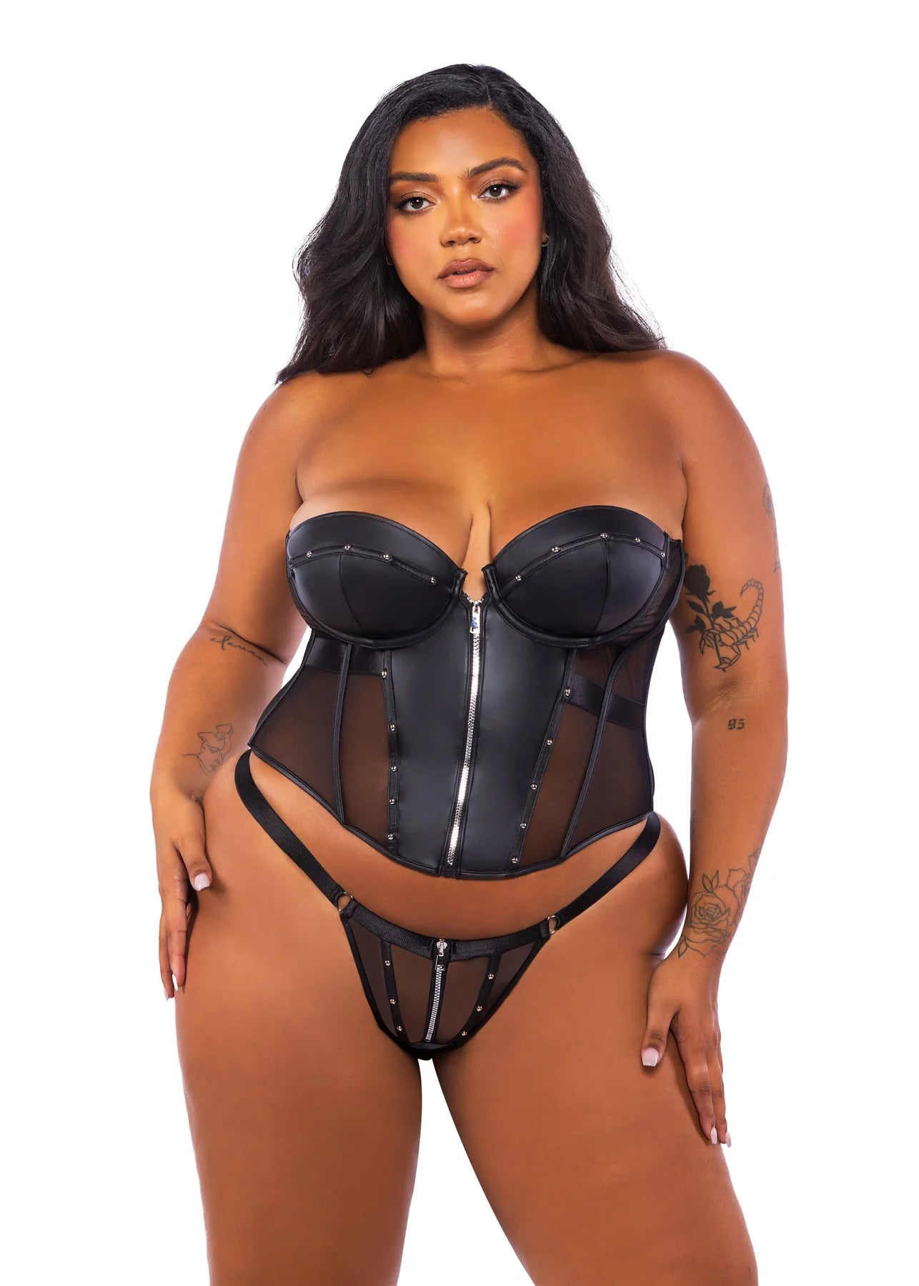 Lust & Leather Corset Set