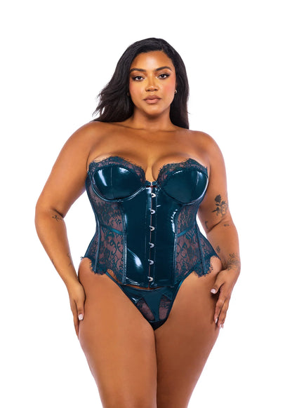 Queen Eden Patent Bustier Set