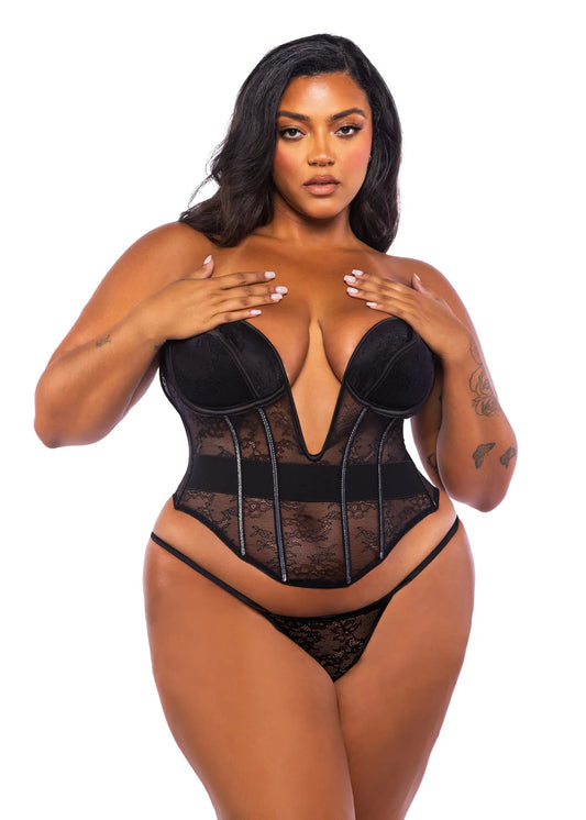 Queen Belle Noir Corset Set