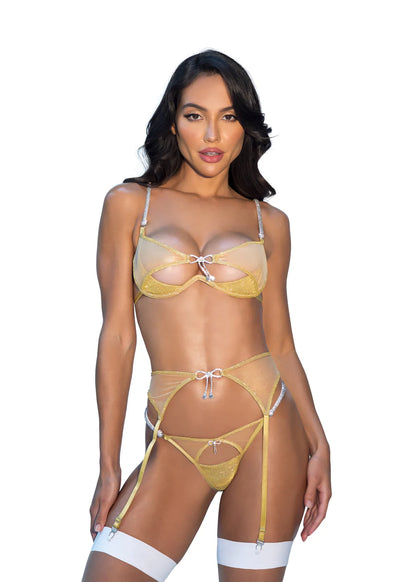 Gilded Beauty Bra & Garterbelt Set