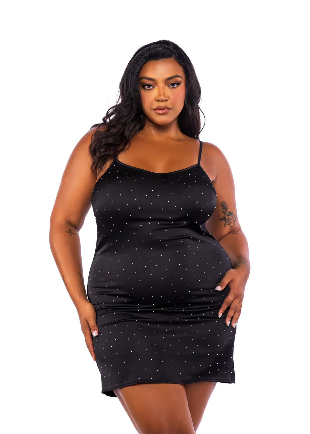 Queen Twinkle Diamante Satin Slip