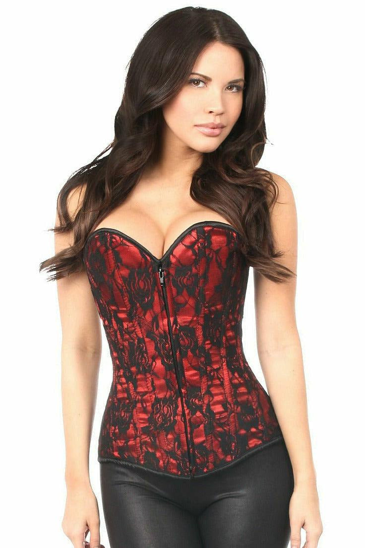 Lavish Lace Overlay Sweetheart Corset