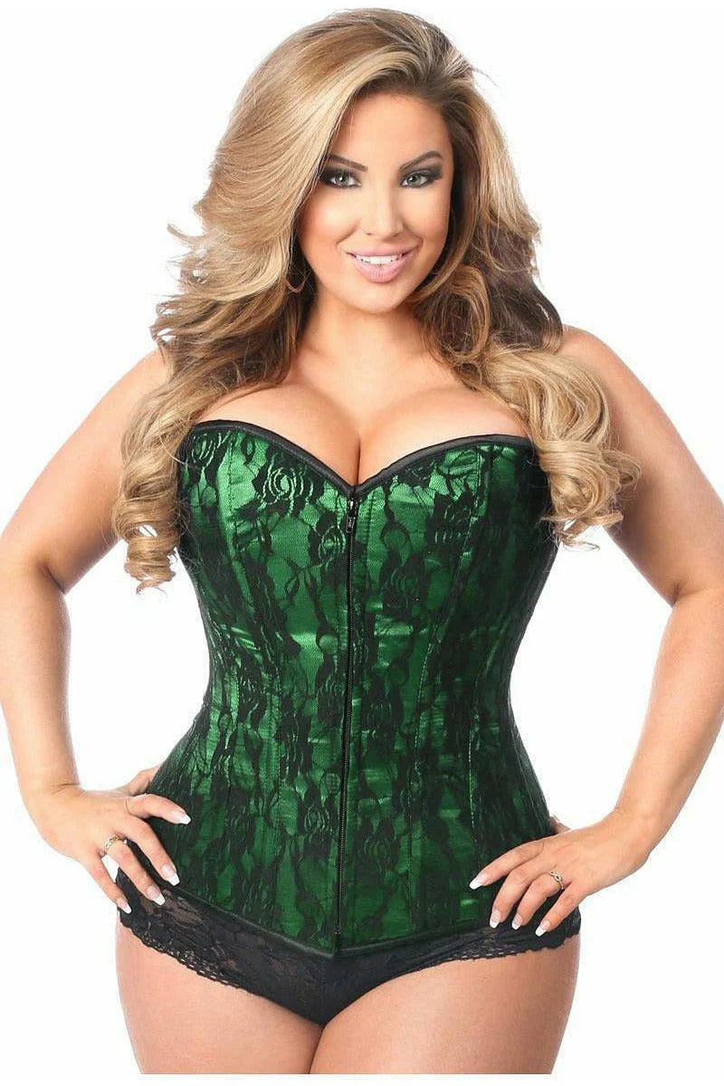 Queen Lavish Lace Front Zipper Corset