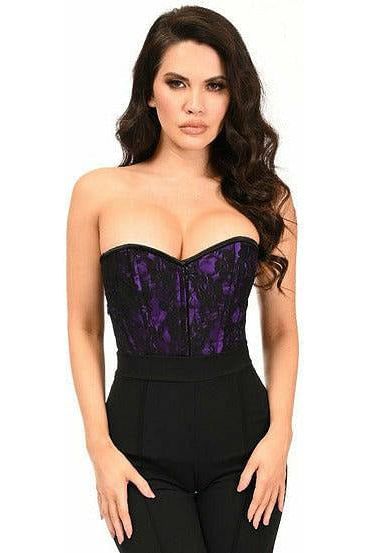 Queen Lavish Lace Front Zipper Corset