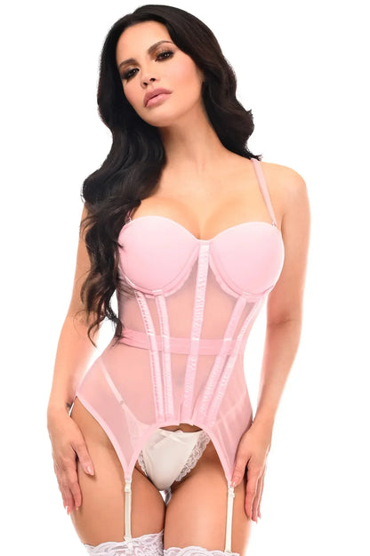 Queen Lavish Mesh Underwire Convertible Bustier