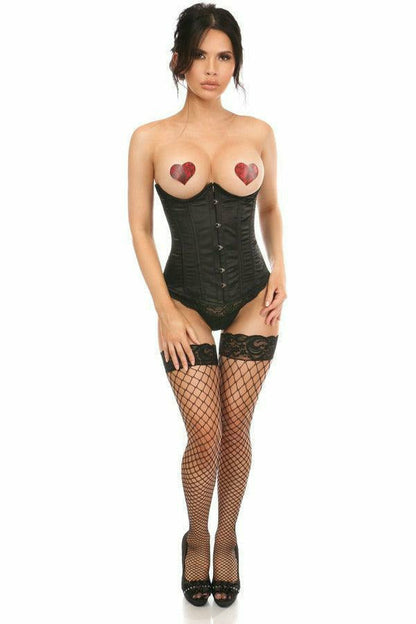 Queen Size Lavish Satin Steel Bone Underbust Corset