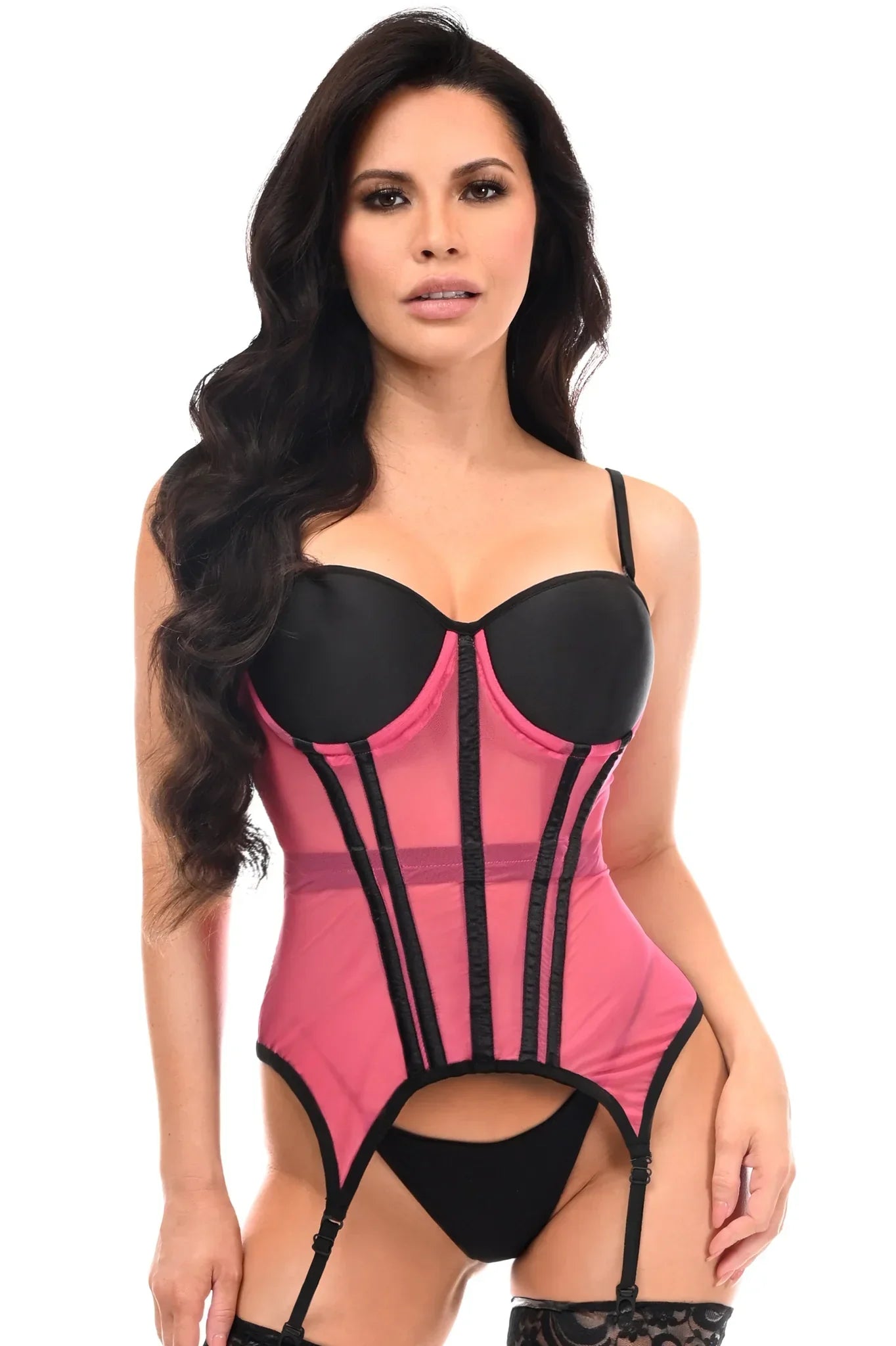 Queen Lavish Mesh Underwire Convertible Bustier