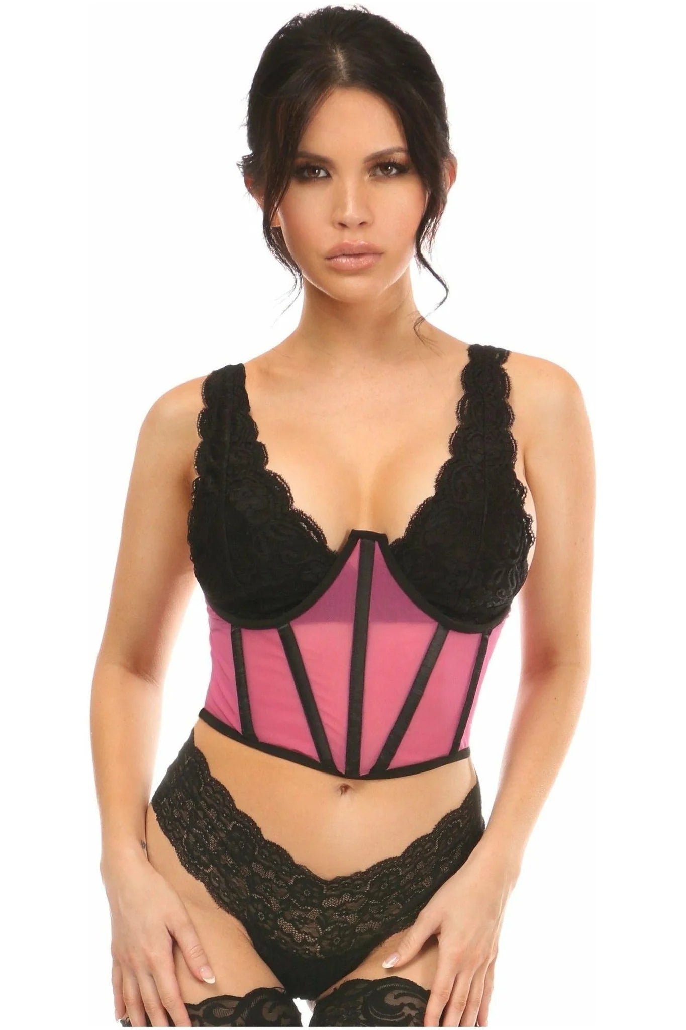 Sheer Mesh Underbust Corset