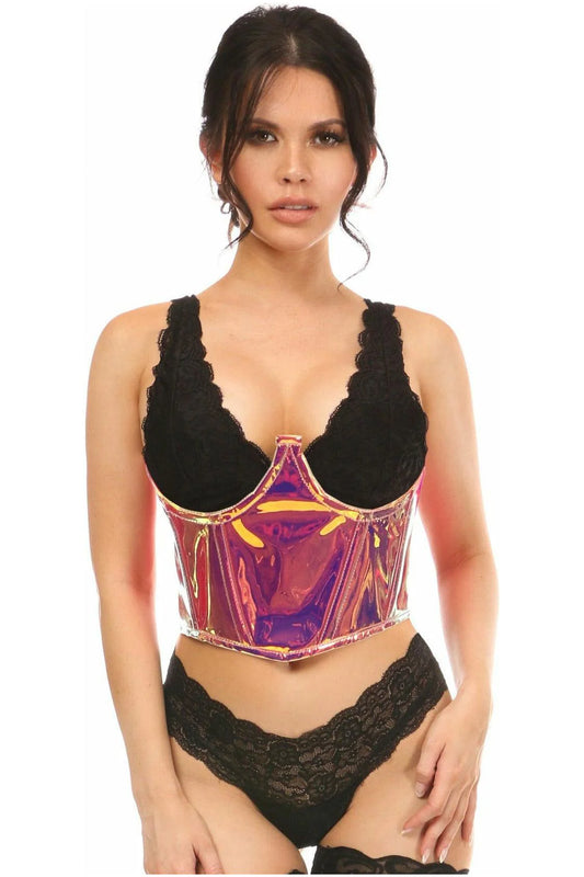 Lavish Rainbow Gold Holographic Underbust Corset 2/4/5X