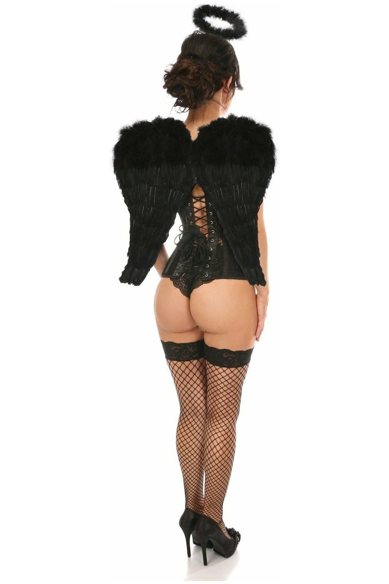 3 PC Sexy Daring Dark Angel Corset Costume