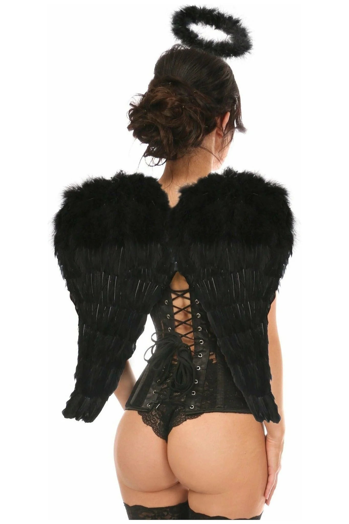 3 PC Sexy Daring Dark Angel Corset Costume