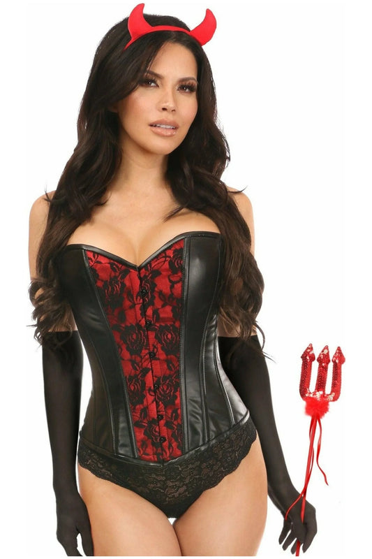 Lavish 4 PC Gothic Devil Corset Costume