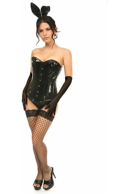 Lavish 4 PC Vinyl Bunny Corset Costume