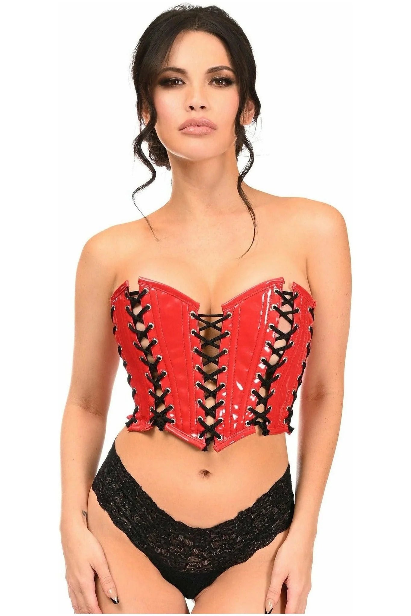 Lavish Lace-Up Patent Bustier 3X/4X/6X