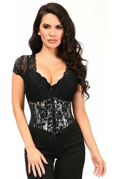 Lace Overlay Corset Cincher Belt