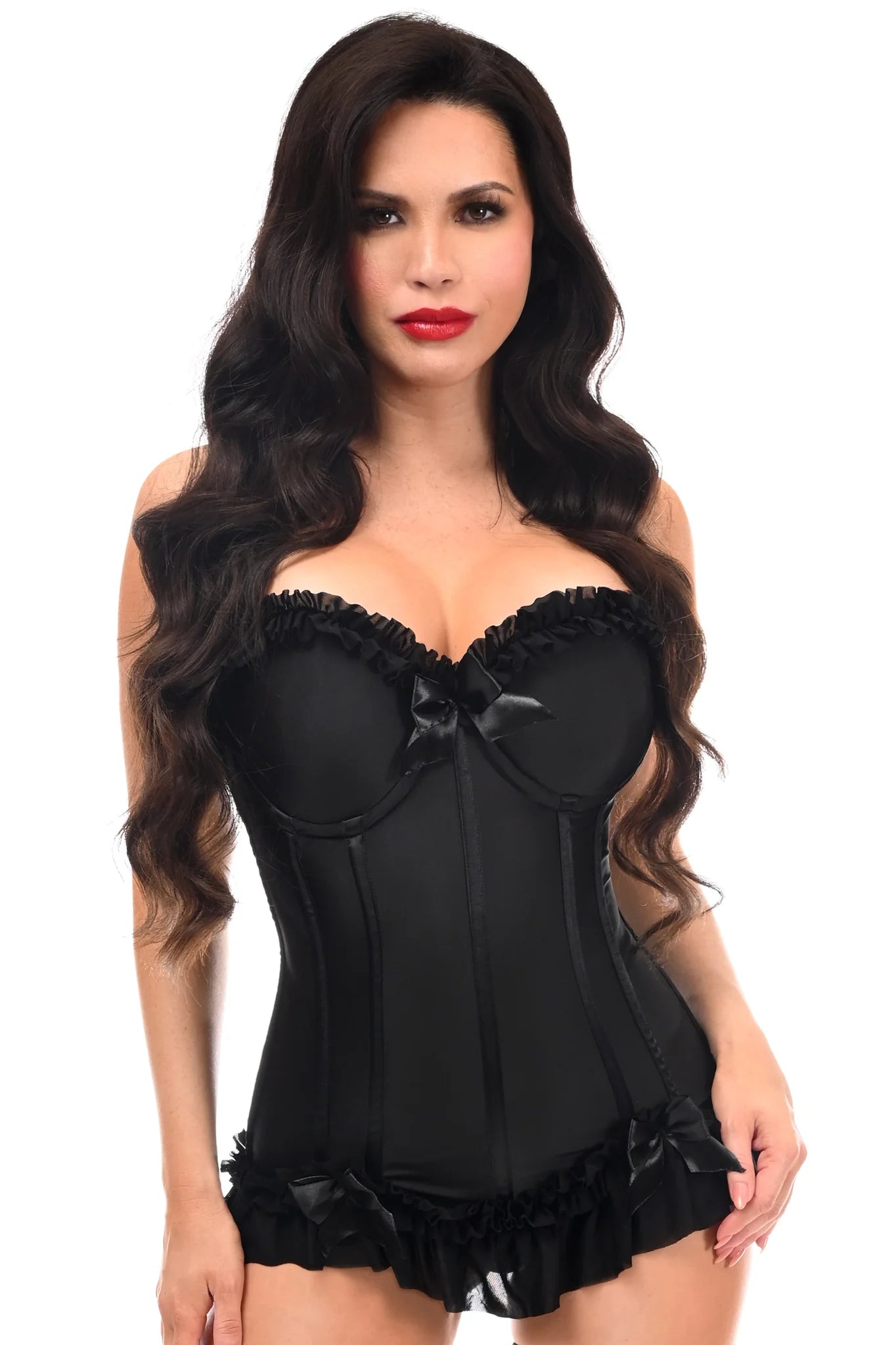 Queen Lavish  Lycra Hook & Eye Stretch Bustier Corset