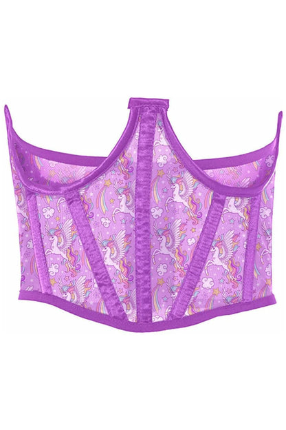 Unicorn Mesh Underbust Corset Queen