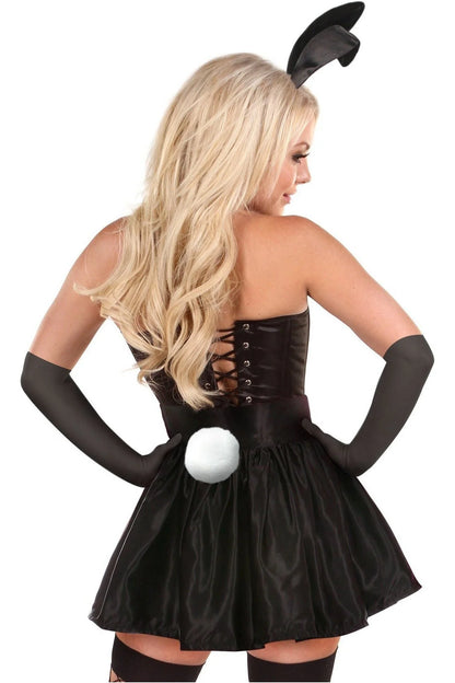 5 PC Flirty Black Bunny Corset Costume