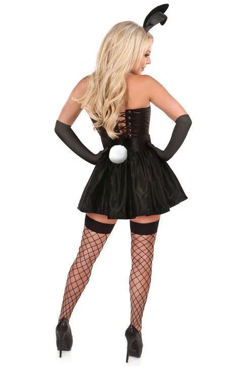 5 PC Flirty Black Bunny Corset Costume