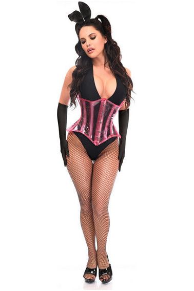 Lavish 4 PC Pink Festival Bunny Corset Costume