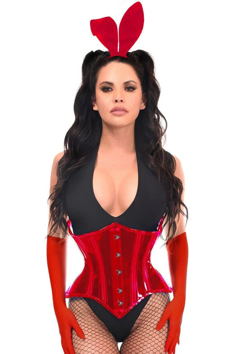 Lavish 4 PC Red Festival Bunny Corset Costume