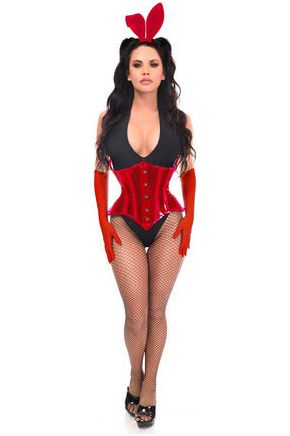 Lavish 4 PC Red Festival Bunny Corset Costume