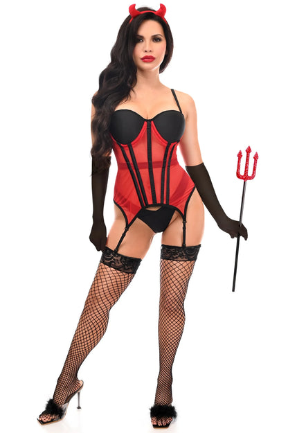 Lavish 4 PC Sexy Devilish Diva Lingerie Costume