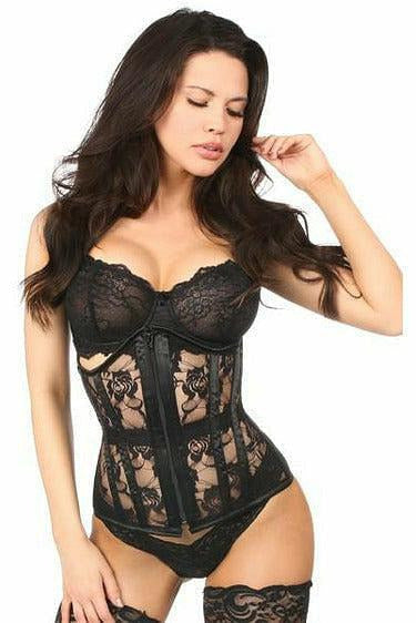 Queen Size Lavish Sheer Lace Underbust Corset