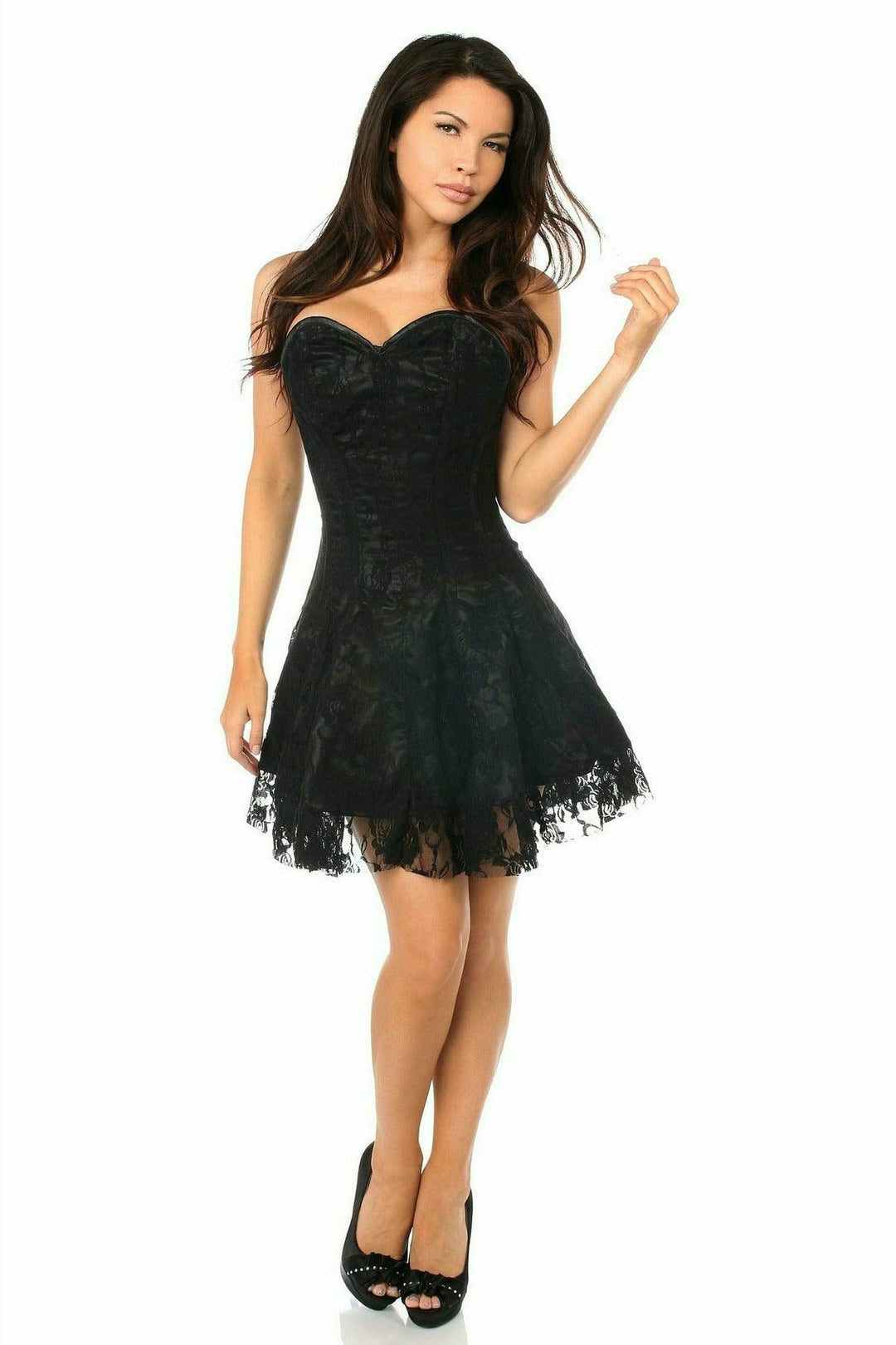 Queen Size Lavish Lace Corset Dress