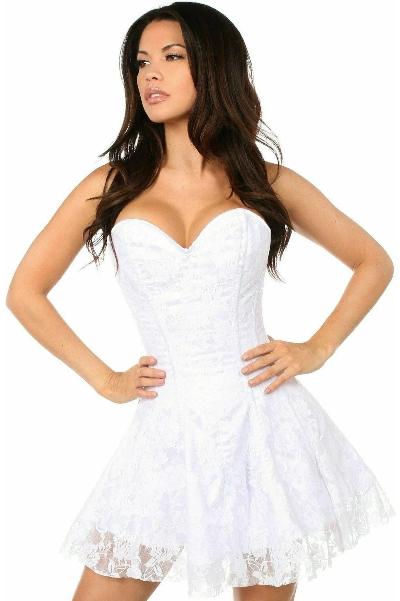 Queen Lavish Lace Corset Dress