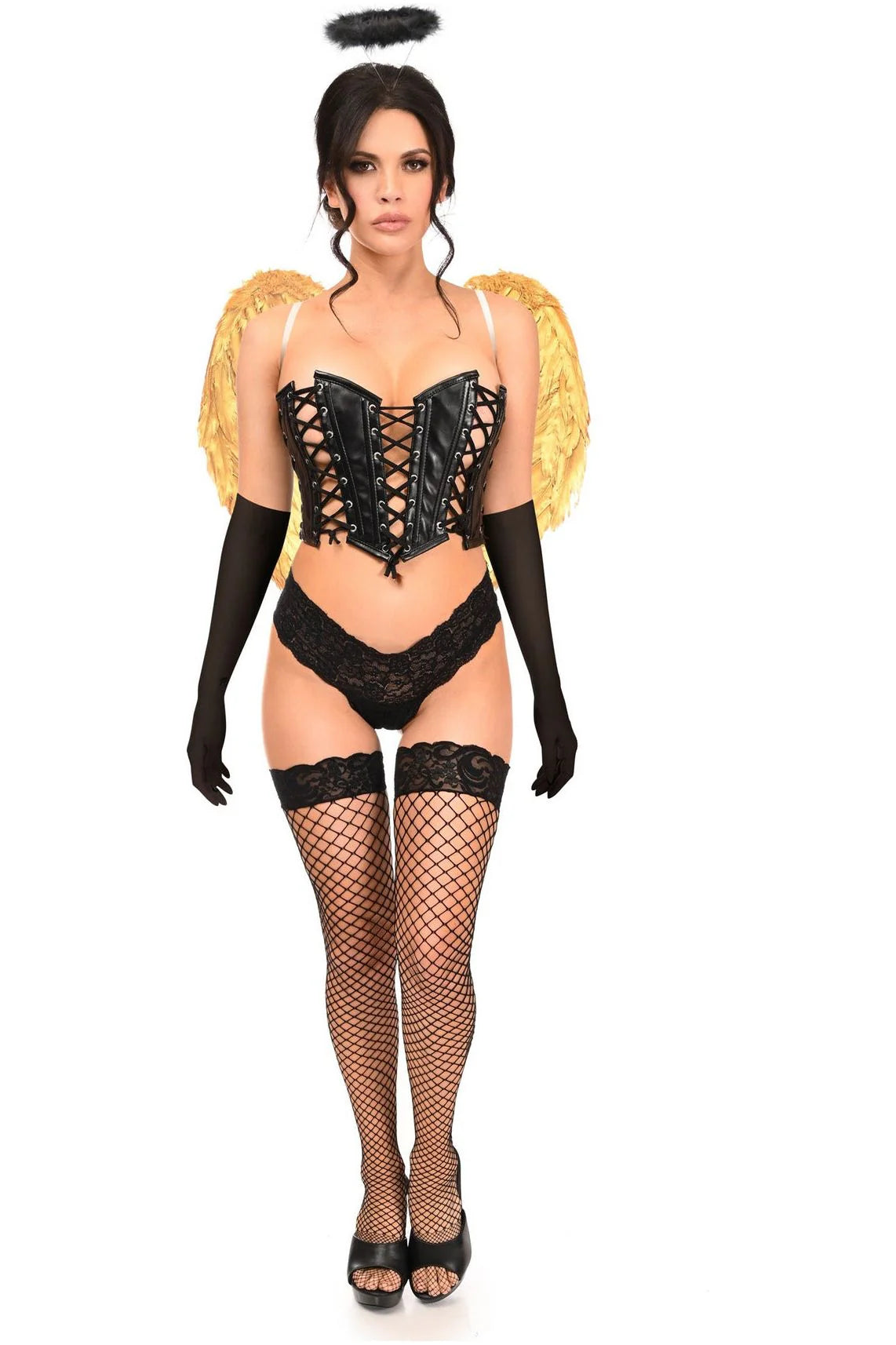 Lavish 4 PC Golden Angel Bustier Costume