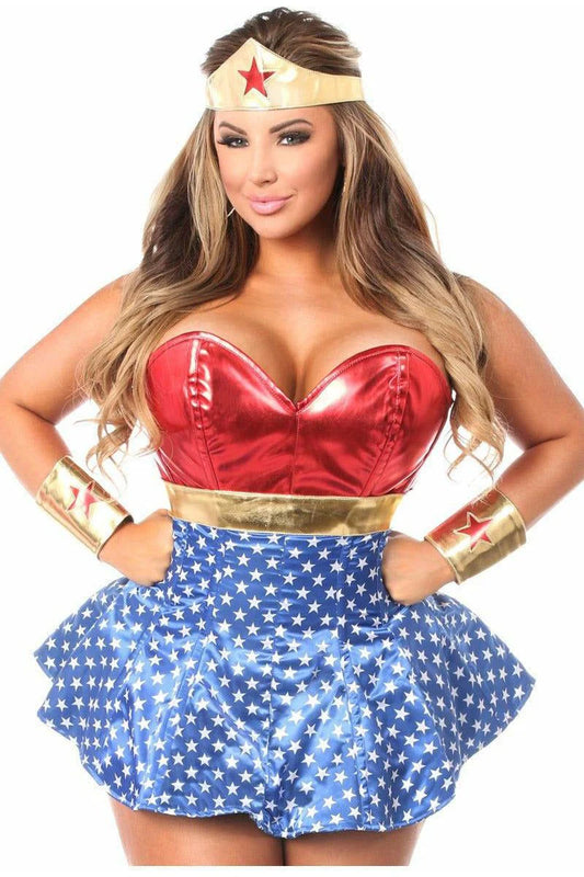 Lavish 3 PC Superhero Corset Dress Costume