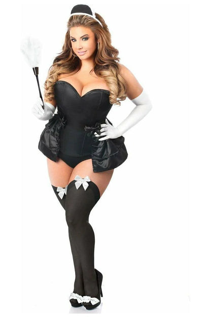 Lavish 5 PC Frisky French Maid Corset Costume