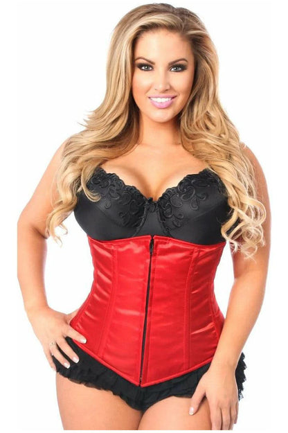 Queen Lavish Satin Underbust Zipper Corset